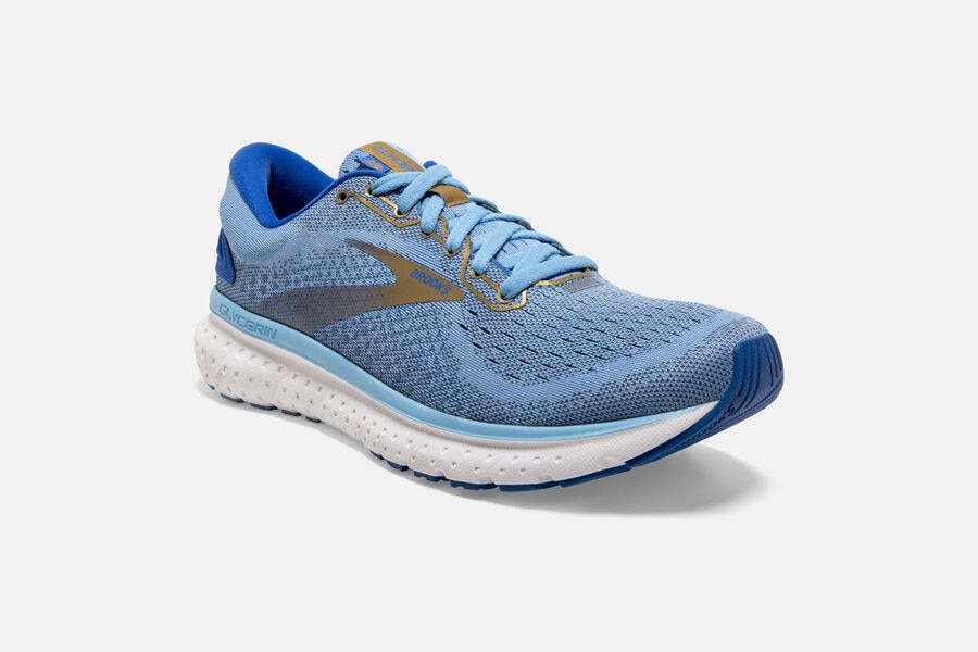 Brooks Glycerin 18 Road Running Shoes - Womens - Blue/Gold - PX7265341